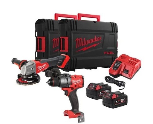[MIL4933492516] MILWAUKEE FPP2E3-502X Combopack haakse slijper &amp; slagboormachine