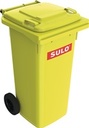 SULO vuilcontainer 120 l hdpe geel verrijdbaar, conform en 840 wiel-d.200mm