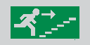 PICT vluchtweg trap rechts boven alu plat 250x125