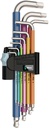 Wera Haakse schroevendraaierset 3950 SPKL/9 SM 9-delig SW 1,5-10 mm RVS, kleurcodering