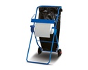 Vloerdispenser voor industrie rollen met vuilniszakhouder 40x40cm (B 490 x H 1070 x D 720 mm)