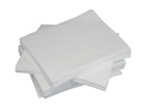 Sorbents - vlakke absorptiedoeken (wit) voor olie, chemische producten en vervuiling PE-film 40x50cm (100 vellen)