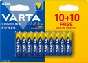 VARTA Longlife AAA LR03 1,5V 10+10 (promo)