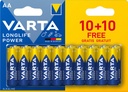 VARTA Longlife AA LR6 1,5V 10+10 (promo)