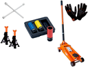 BAHCO BWS-BNL-20-5P bandenwisselset: rolkrik + krikstandaard + handschoenen + kruissleutel + wieldoppenset