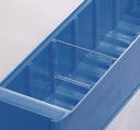 TECWERK vakverdeler transparant styrolux voor stellingbak breedte 183 mm (zakje = 10 stuks)