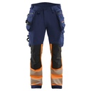 Blaklader 1125 High Vis werkbroek 4-weg stretch met gereedschapszakken C56