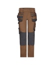 DASSY® Flux Next Holsterzakkenbroek met stretch en kniezakken leembruin/antracietgrijs