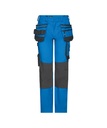 DASSY® Flux Next Holsterzakkenbroek met stretch en kniezakken azuurblauw/antracietgrijs