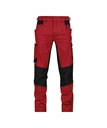 DASSY® Helix Next Werkbroek met stretch rood/zwart