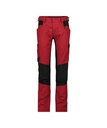DASSY® Helix Next Women Werkbroek met stretch voor dames rood/zwart