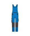 DASSY® Tronix Next Bretelbroek met stretch en kniezakken azuurblauw/antracietgrijs