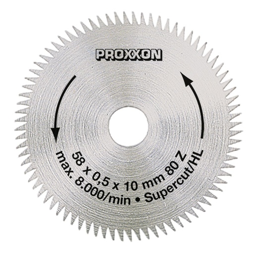 [PROX28014] PROXXON Cirkelzaagblad &quot;super cut&quot; Ø 58 mm, 80 T.