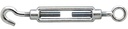 Spanschroef DIN 1480 / haak-oog / 22 mm / verzinkt