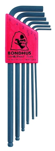 [BO 10946] BONDHUS BLX6M Inbussleutelset kogelkop metrisch 6-dlg 1.5-5mm