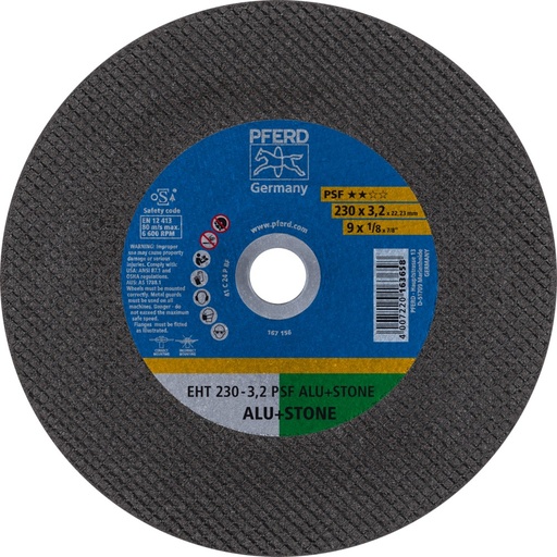 [PFE61828222] PFERD EHT Snijschijf 230-3,2 PSF alu+steen (25)