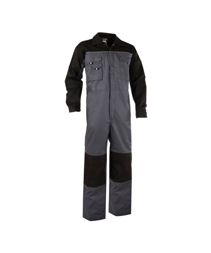 [1002862061B6471] DASSY Cannes Tweekleurige overall met kniezakken cementgrijs/zwart