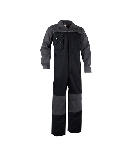 [1002862061B6741] DASSY Cannes Tweekleurige overall met kniezakken zwart/cementgrijs