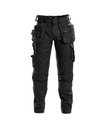 DASSY Flux Holsterzakkenbroek met stretch en kniezakken zwart