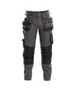 DASSY Flux Holsterzakkenbroek met stretch en kniezakken antracietgrijs/zwart