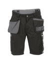 DASSY Monza Tweekleurige holsterzakkenshort zwart/cementgrijs