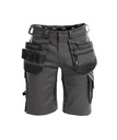 DASSY Trix Holsterzakkenshort met stretch antracietgrijs/zwart