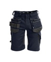 DASSY Trix Holsterzakkenshort met stretch nachtblauw/antracietgrijs