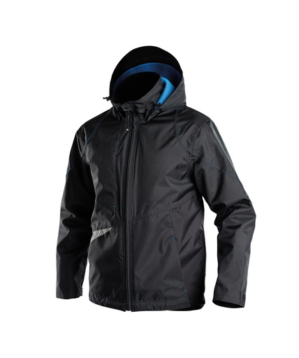 [3004044080B0783] DASSY Hyper Wind- en waterdichte werkjas zwart