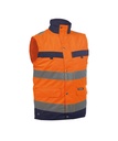 DASSY Bilbao Hoge zichtbaarheidsbodywarmer fluo-oranje/marineblauw