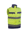 DASSY Bilbao Hoge zichtbaarheidsbodywarmer fluogeel/marineblauw