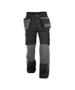 DASSY Seattle Tweekleurige holsterzakkenbroek met kniezakken zwart/cementgrijs