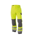 DASSY Manchester Multinorm hoge zichtbaarheidsbroek met kniezakken fluogeel/grafietgrijs