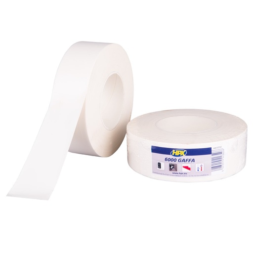 [AW5050] HPX Gaffer 6000 tape - wit 50mm x 50m