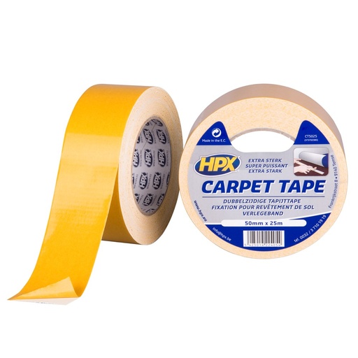 [CT5025] HPX Dubbelzijdige tapijttape - wit 50mm x 25m