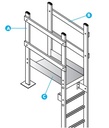 SOLIDE Brandladder Opstapbordes voor dakrand