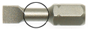 Sleuf-bit met flexibele zone, 1/4" x 25 mm, 6 x 1,0 mm