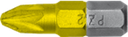 Pozidrive-bit ZRN-gecoat, 1/4" x 25 mm