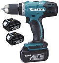 MAKITA DDF453RF3J Accu boor- en schroefmachine LXT 18 V + 3 x BL1830B + 1 x DC18RC + MAKPAC