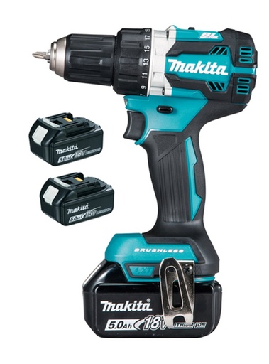 [DDF484RT3J] MAKITA DDF484RT3J Accu boor- en schroefmachine 13 mm LXT 18 V + 3 x BL1850 + 1 x DC18RC + Makpac 