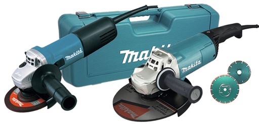 [DK0047GX1] MAKITA DK0047GX1 Combopack GA9060 (230mm) + 9558HNRG (125mm) + 2x Diamak DS in koffer