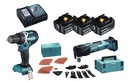 MAKITA DLX2235T3J Combopack LXT 18V: DDF484 + DTM51 + 3x BL1850B + 1x DC18RC + 2x MAKPAC