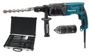 MAKITA HR2470FTP SDS+ combihamer 24mm 780W + automatische boorkop + boor-en beitelset D-42444 + koffer 