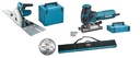 MAKITA MEU029J Combopack invalzaag SP6000J 1300W + decoupeerzaag 4351FCTJ 720W + 2 x Makpac koffer