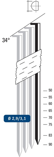 [FTFN343183-C] CARAT 34° Nagel 3,1x83mm 2000st