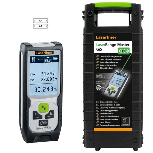 [080.845A] LASERLINER LaserRange-Master Gi5 Hardbox (Green, 50m, 2DTilt)
