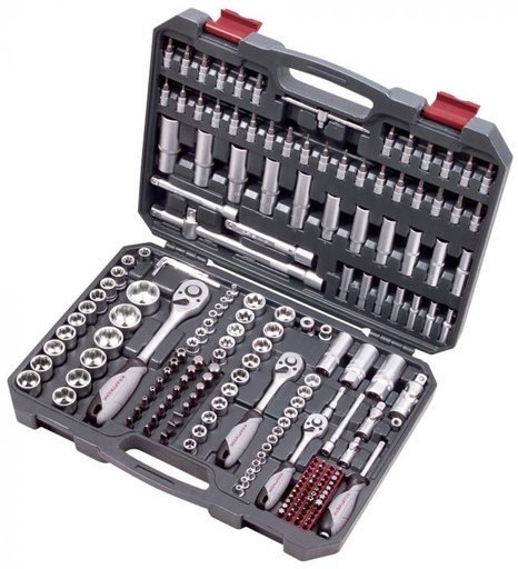 [KRA204.104.800] KRAFTWERK Doppenkoffer 1/2&quot;, 3/8&quot; &amp; 1/4&quot; 200-dlg