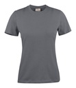 PRINTER heavy t-shirt women staalgrijs