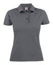 PRINTER surf women polo pique  staalgrijs