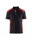 BLAKLADER poloshirt piqué 3324 zwart rood l