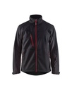 BLAKLADER softshell jack 4950 zwart/rood m